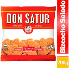 GALLETITAS BIZCOCHO DON SATUR 200gr GRASA SALADO